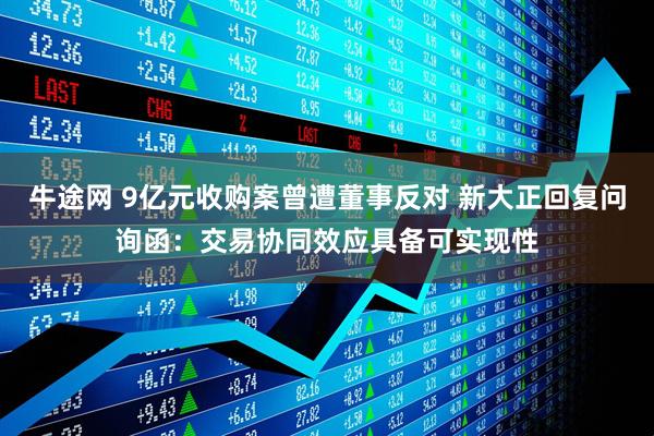 牛途网 9亿元收购案曾遭董事反对 新大正回复问询函：交易协同效应具备可实现性